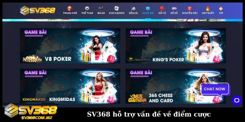 SV368 hỗ trợ vấn đề về điểm cược 