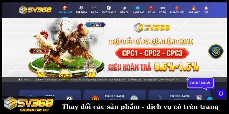 Miễn trách nhiệm SV368 và tuyên bố chung của nhà cái 3 Thay doi cac san pham dich vu co tren trang